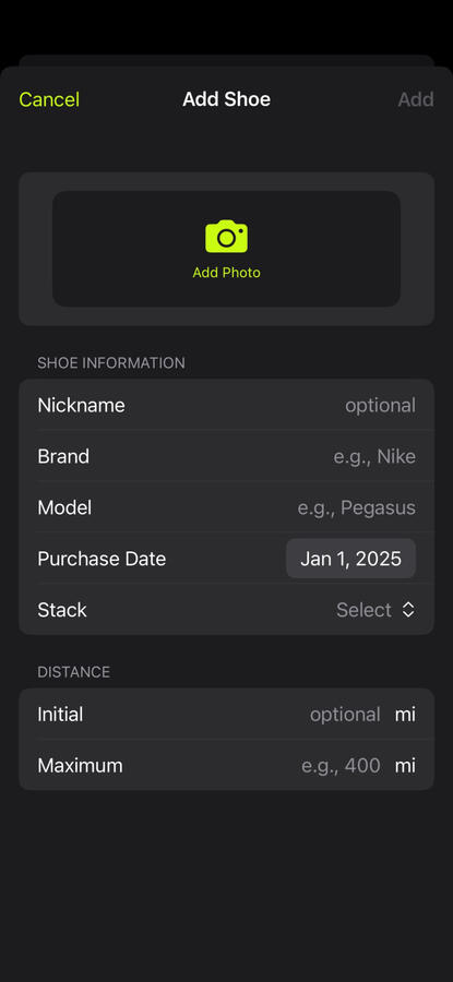 Add Shoe Add Shoe